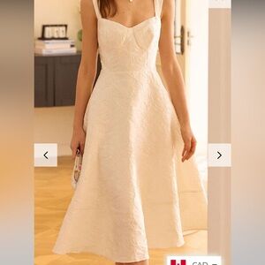 RIHOAS Cream Floral Midi Dress